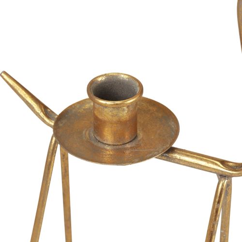 Floristik24 Kerzenhalter Metall Hirsch Deko Kerzenständer H38,5cm