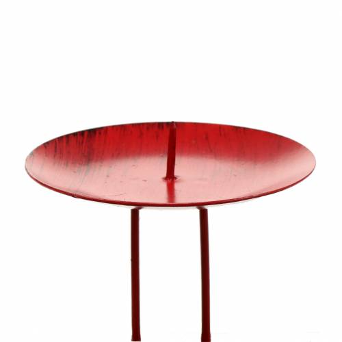 Floristik24 Kerzenhalter zum Stecken Rot Ø6,5cm 4 St