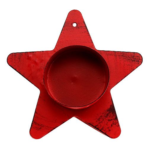 Artikel Kerzenhalter Sternform für Teelicht 10x7cm rot