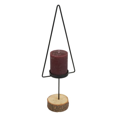 Floristik24 Kerzenhalter Weihnachten, Teelichthalter Metall Schwarz 37cm