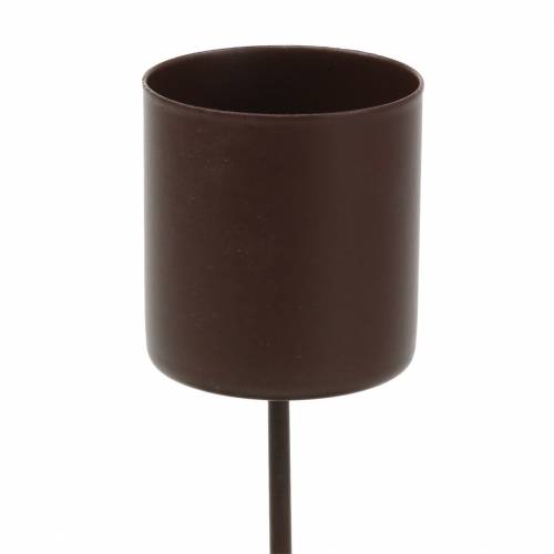 Kerzenhalter für Stabkerzen Braun Ø3,7cm H14cm 4St