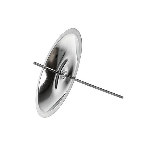 Floristik24 Kerzenhalter mit Dorn Silber Ø5cm 36 St