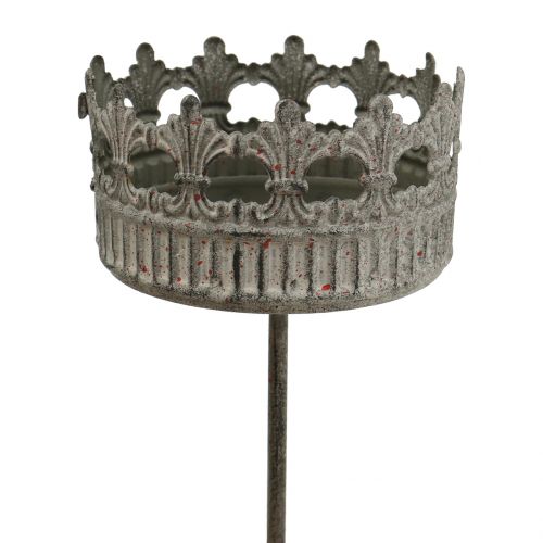 Floristik24 Kerzenhalter zum Stecken Teelichthalter Antik Ø7cm 4St