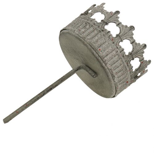 Floristik24 Kerzenhalter zum Stecken Teelichthalter Antik Ø7cm 4St