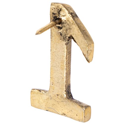 Kerzenpins Adventszahlen 1–4 Metall Goldfarben 4 cm | Floristik24.ch