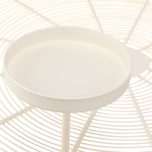 Floristik24 Kerzenschale Kerzenhalter 4 Stumpenkerzen Creme Ø45cm