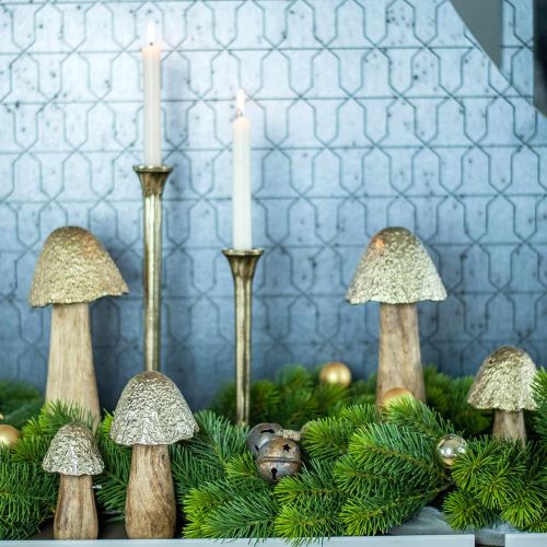 Floristik24 Kerzenständer Antik Gold Ø9,5cm H29,5cm