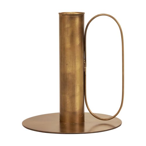 Floristik24 Kerzenständer Metall Kerzenleuchter Messing Optik Ø10cm