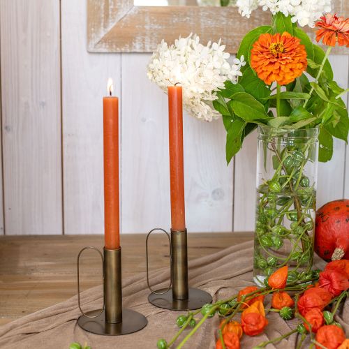 Floristik24 Kerzenständer Metall Kerzenleuchter Messing Optik Ø8,5cm