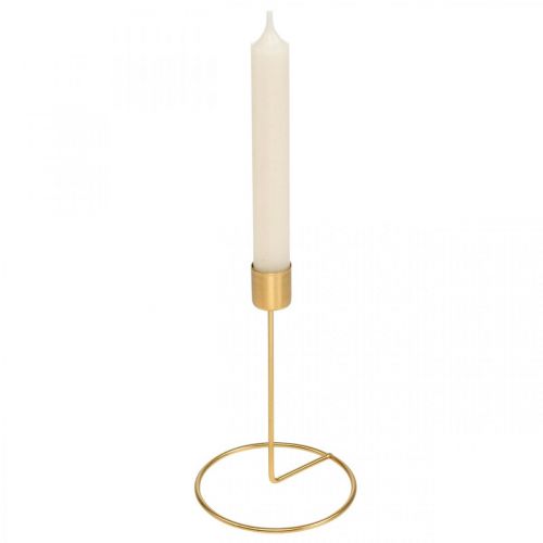 Floristik24 Kerzenständer Gold Tischdeko Metall Für Stabkerze Ø10cm H15cm
