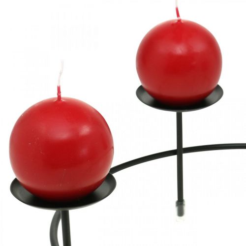 Artikel Kerzenständer für 4 Kerzen Schwarz Metall Tischdeko Ø23,5cm 2St