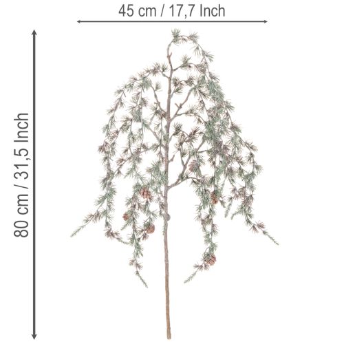 Künstlicher Kiefernzweig mit Zapfen 80 cm Grün | Floristik24.ch