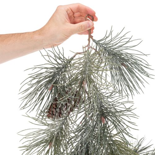 Künstliche Kieferngirlande mit Zapfen, 180 cm, Grün-Braun | Floristik24.ch