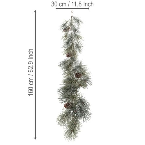 Künstliche Kieferngirlande mit Zapfen, 180 cm, Grün-Braun | Floristik24.ch