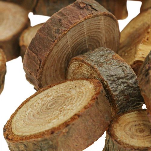 Floristik24 Holzscheiben Deko Streudeko Holz Kiefer Rund Ø3-4cm 500g