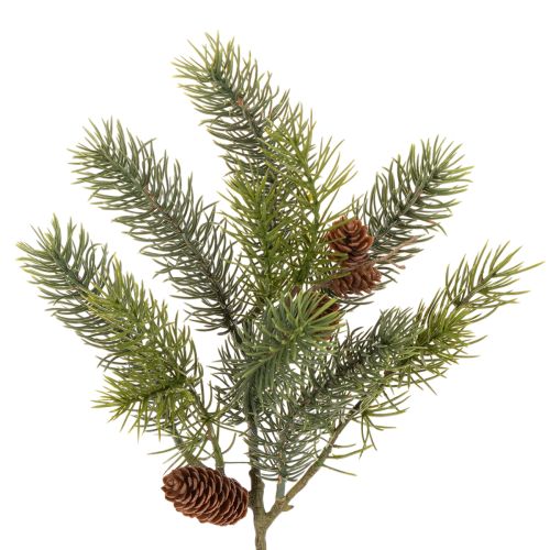 Künstlicher Weihnachtszweig mit Tannenzapfen 38 cm Grün online kaufen | Floristik24.ch