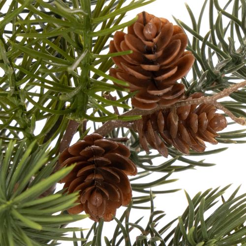 Künstlicher Weihnachtszweig mit Tannenzapfen 38 cm Grün | Floristik24.ch