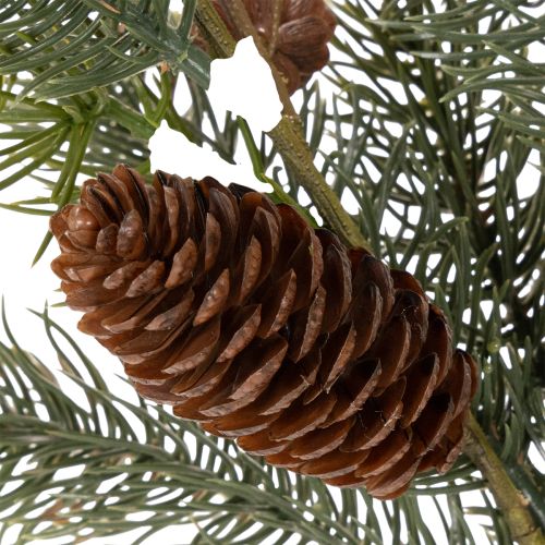 Künstlicher Tannenzweig mit Zapfen aus Kunststoff, 41 cm, grün | Floristik24.ch