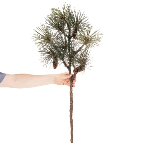 Künstlicher Kiefernzweig mit Zapfen 93 cm grün-braun Kunststoff | Floristik24.ch