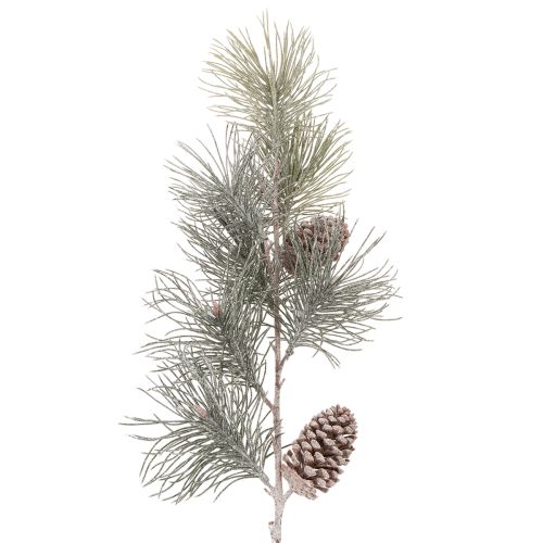 Künstlicher Kiefernzweig mit Zapfen, 105 cm, grün-braun
