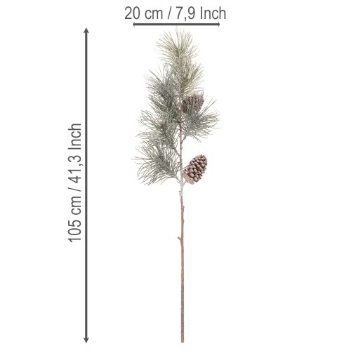 Künstlicher Kiefernzweig mit Zapfen, 105 cm, grün-braun | Floristik24.ch