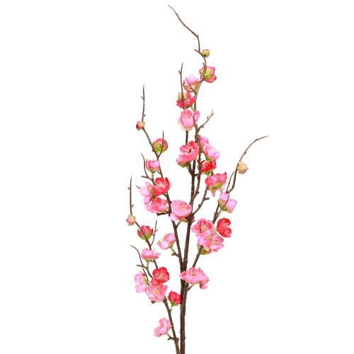 Floristik24 Kirschblütenzweig Deko Kunstzweig Dunkelrosa 96cm 2St