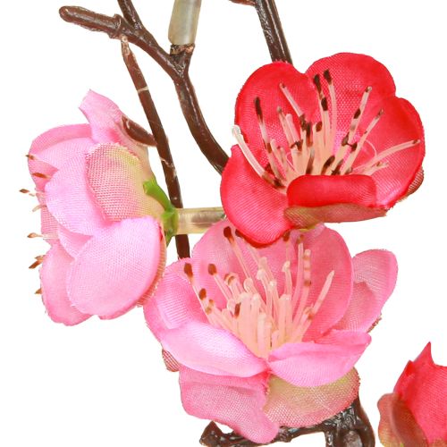 Floristik24 Kirschblütenzweig Deko Kunstzweig Dunkelrosa 96cm 2St