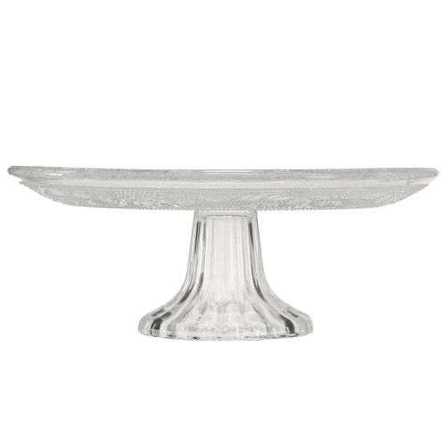 Klassische Glas-Tortenplatte mit feiner Gravur - Elegant für jede Feier Ø 20cm | Floristik24.ch
