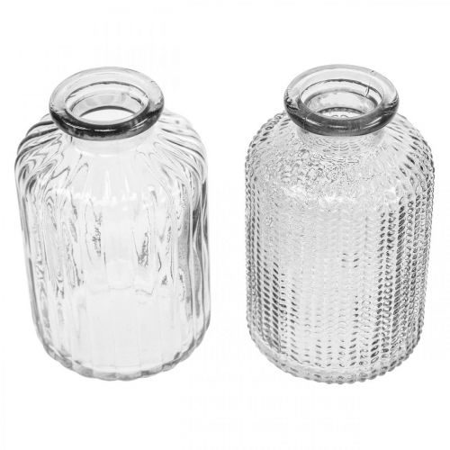 Floristik24 Kleine Vasen Glasvase Blumenvasen Glas Ø6cm H10cm 2St