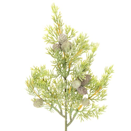 Konifere Kunstzweig mit Zapfen 39 cm Grün 4er-Set für Tischdekoration