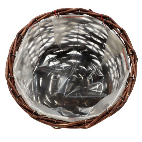 Floristik24 Korb Rund zum Bepflanzen Natur Ø25cm