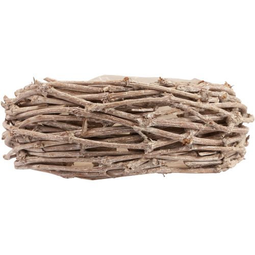 Floristik24 Korb Weidenkorb Pflanzkorb Weiß gewaschen Ø20cm H10cm