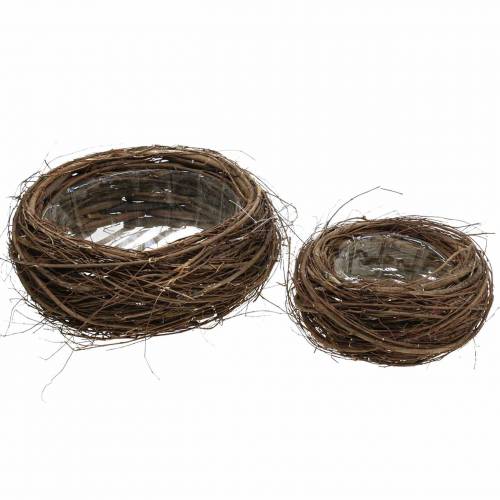 Floristik24 Korbschale Osternest Dunkelbraun Ø26/Ø15cm 2er-Set