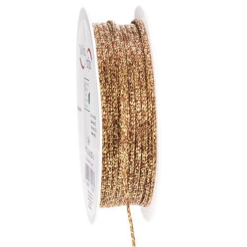 Dekokordel glänzend auf Rolle 3 mm 20 m in Gold