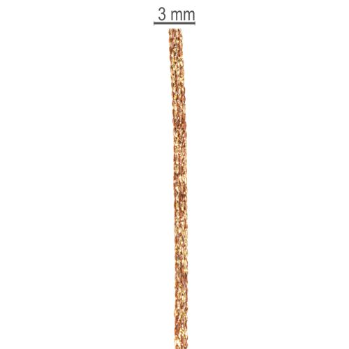 Dekokordel glänzend auf Rolle 3 mm 20 m in Gold | Floristik24.ch