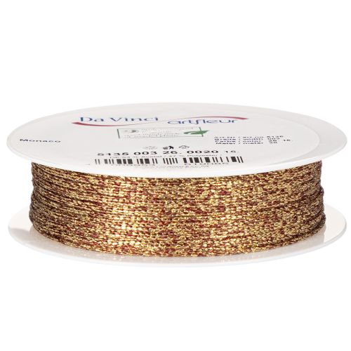 Dekokordel glänzend auf Rolle 3 mm 20 m in Gold | Floristik24.ch