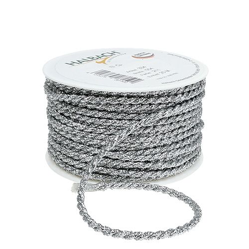 Kordelband Silber 4mm 25m