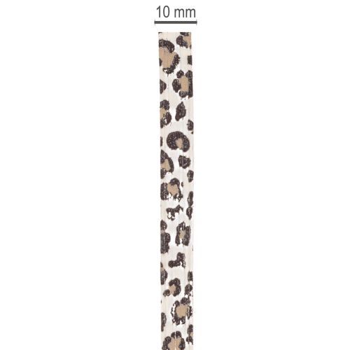 Geschenkband aus Baumwolle mit Leopardenmuster 10mm 100m für Dekoration und Geschenkverpackung | Floristik24.ch
