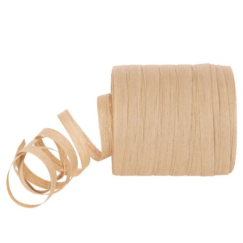 Kräuselband Baumwolle Beige 10mm x 100m Geschenkband online kaufen | Floristik24.ch
