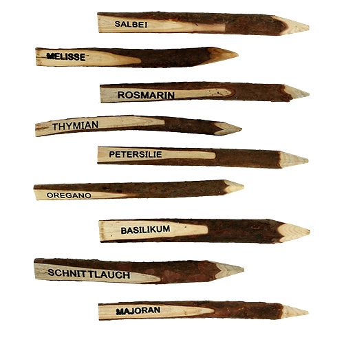 Floristik24 Kräuterstecker Natur H19cm 9St