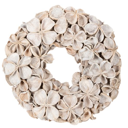 Trockenblumenkranz aus Landlotus-Blüten 35 cm geweisst online kaufen | Floristik24.ch