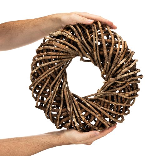 Kranz aus Naturzweigen Rattan rund 35 cm Braun für Dekoration | Floristik24.ch