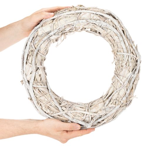 Türkranz aus Holz in Geweiss 40 cm | Floristik24.ch