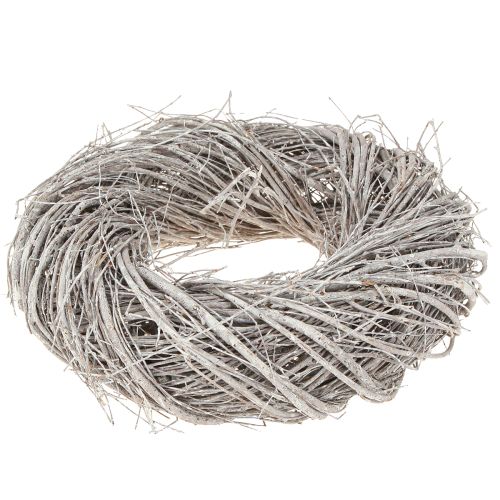 Floristik24 Kranz Ulme Weiß Dekokranz Geweißter Naturkranz Ø25cm