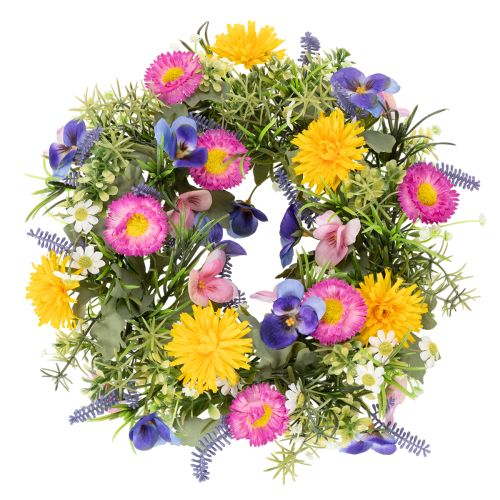 Floristik24 Türkranz Frühlingsblumen künstlich Blumenkranz für die Haustür Dekoration 30cm