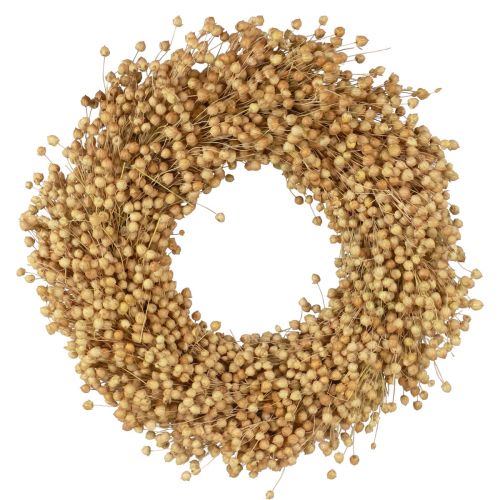 Boho Deko Kranz Flachs Dekokranz Naturkranz trocken Ø28cm