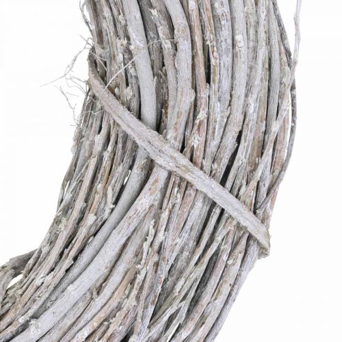 Floristik24 Deko Kranz Weiß gekalkt Ø35cm Shabby Chic Türkranz Tischdeko