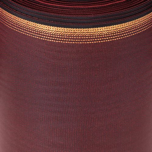 Kranzband Bordeaux Moiré Taftbindung mit Goldkante 125mm x 25m Dekoband | Floristik24.ch