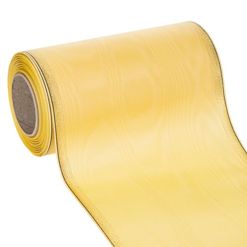Floristik24 Kranzband Moiré Kranzband Gelb 175mm 25m