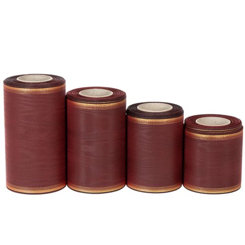 Moiré-Kranzband Bordeaux 100–200mm Breit 25m Rolle für Trauerfloristik und Beschriftung online kaufen | Floristik24.ch